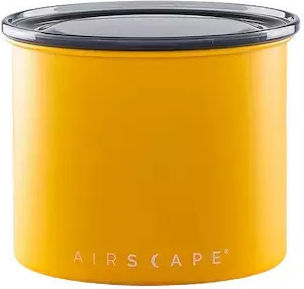 Airscape Βάζο για Καφέ με Αεροστεγές Καπάκι Μεταλλικό Κίτρινο 850ml