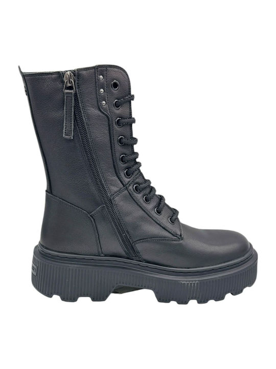 Janet & Janet Leder Stiefeletten Damen Schwarz