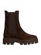 Leather Women's Ankle Boots Brown