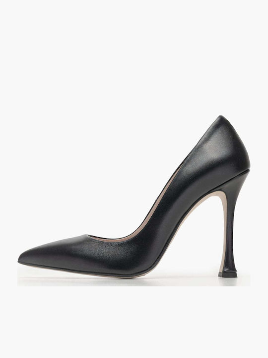 Leather Black Heels