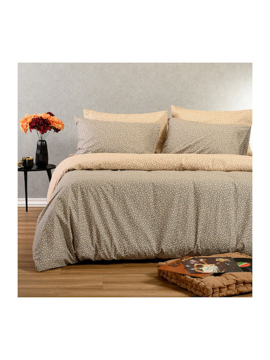 Melinen Sheet Sets Double with Elastic 150x200+32cm. Samuele Grey 4pcs