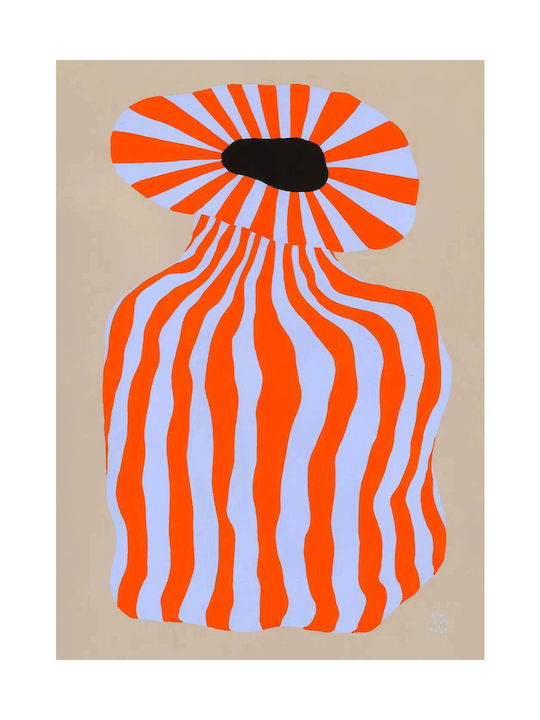 Poster Doodle A Doodle 01 Orange Blue 50 X 50 Paper Collective