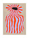 Poster Doodle A Doodle 01 Orange Blue 50 X 50 Paper Collective