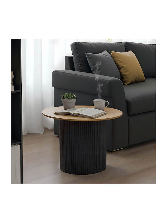 Round Side Table Dovel from Solid Wood Sonoma-μ...