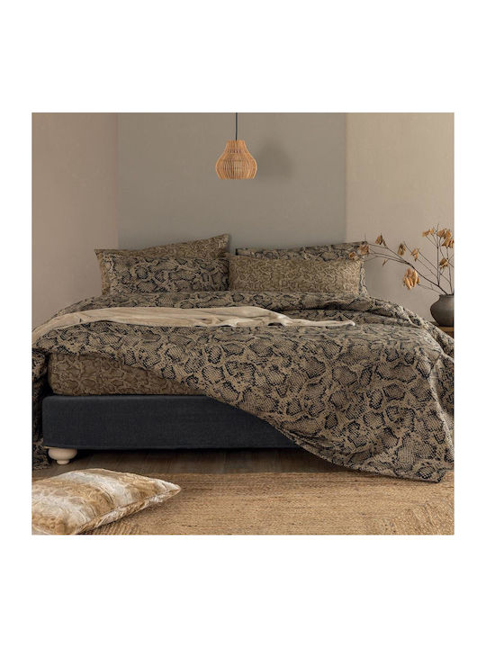 Palamaiki Σετ Παπλωματοθήκη Βαμβακερή 240x250cm Υπέρδιπλη με 2 Μαξιλαροθήκες Fb0243 Beauty