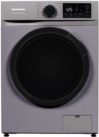 Heinner Washing Machine 8kg 1400 Rounds Silver HWM-M814IVNSA+++