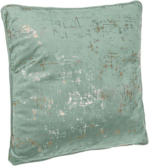 H&T Zierkissen Minze Gold Silber 45x45cm