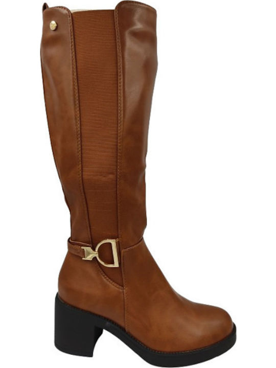 Women's Boots with Rubber Brown