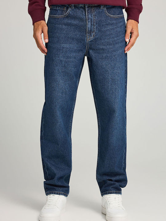 Men's Jeans Pants with Loose Tapered Fit Washed
