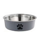 MrZoo Stainless Steel Bowl Food for Dog & Cat 18cm in Gray Color