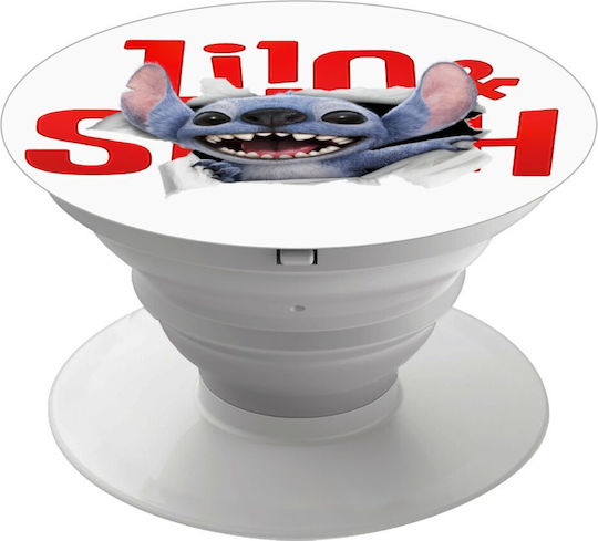 Stitch Movie Phone Holders Stand Λευκό Βάση Στήριξης Κινητού Στο Χέρι