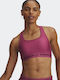 Crossback Mid Bra Женско Сутиен Фуксия с Подплата