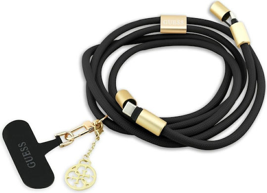 Guess Crossbody Strap 4g Charm With Charging Cable Usb-c/usb-c Black