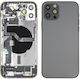 Apple iPhone 12 Pro Full Housing All Parts Vibra NFC Charging Connector Power Volume Flash Flex SIM Tray Gray Grade A