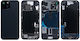 Apple iPhone 15 Full Housing All Parts Vibra NFC Charging Connector Power Volume Flash Flex SIM Tray Black Grade A