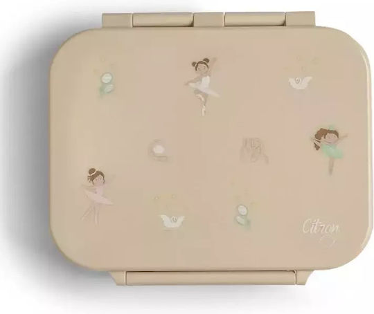Citron Kinder Lebensmittelbehälter aus Silikon 0.35Es Beige 15.92 x 13.5 x 5cm