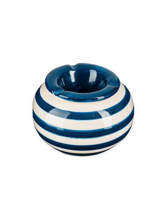 Ashtray A-s Round Stripes Blue 146064 12x12x7.5...