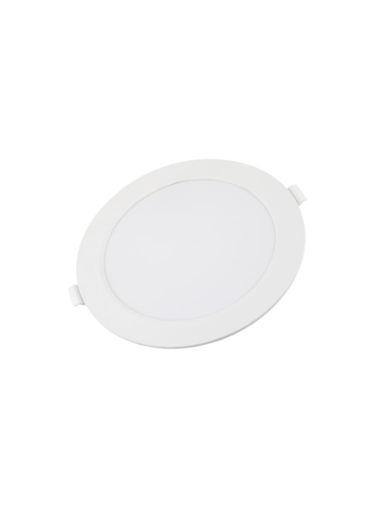 Optonica Round Recessed Spot with Integrated LED and Warm White Light White 1pcs