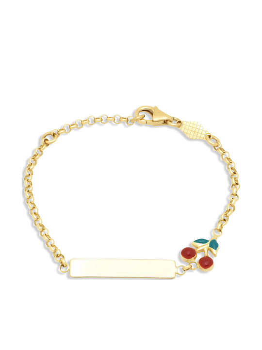 Goldjewels Kids Bracelet ID Cherry from Gold 14K