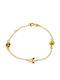 Goldjewels Παιδικό Βραχιόλι Αλυσίδα Κ14 Ζωάκια από Χρυσό 14K με Πεταλούδα