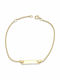 Goldjewels Παιδικό Βραχιόλι Ταυτότητα από Επιχρυσωμένο Ασήμι