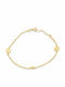 Goldjewels Kids Bracelet Chain K14 Flowers from Gold 14K with Flower