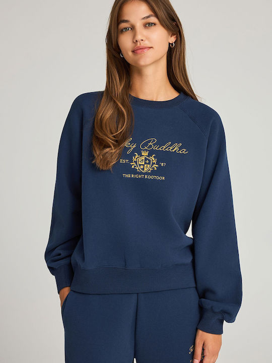 Funky Buddha Women's Sweatshirt Navy Blue