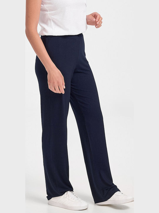 Ans Performance Damen Stoff Palazzohose Dark Blue
