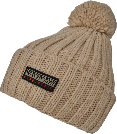 Fea 2 Beanie Masculin Căciulă Tricotat în culoarea Ecru