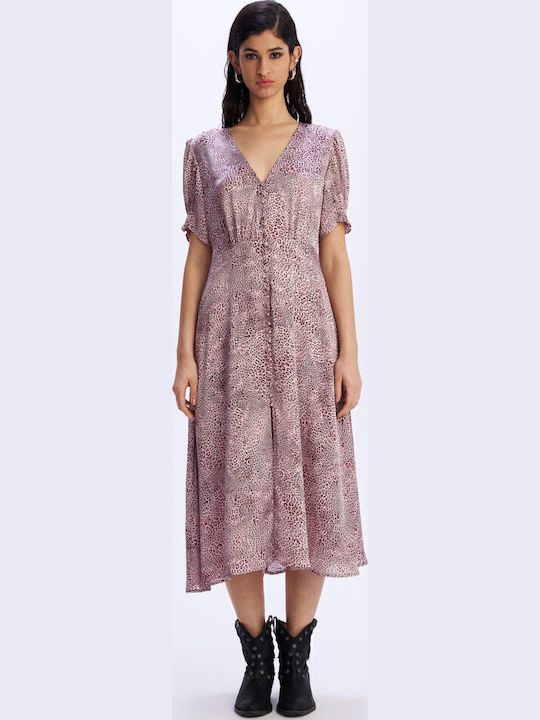 Midi Σεμιζιέ Φόρεμα Transcendent Pink