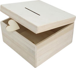 Baptism Guest Book with Heart Theme Made of Wood