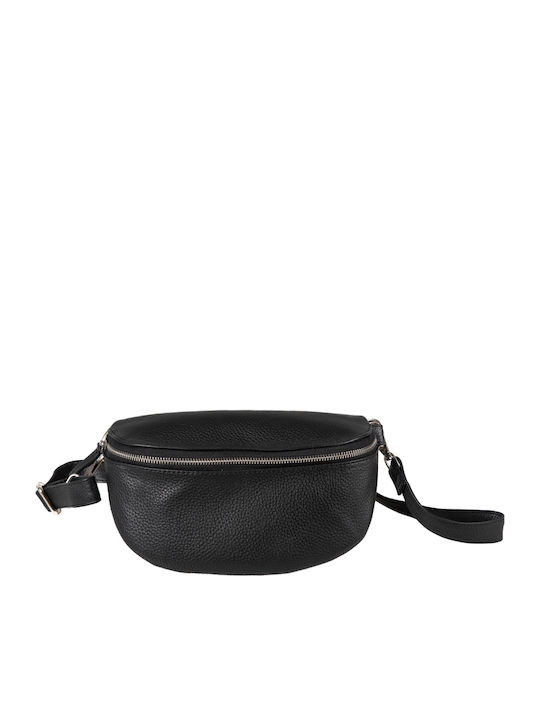 Fetiche Leather Δερμάτινο Τσαντάκι Μέσης Μαύρο