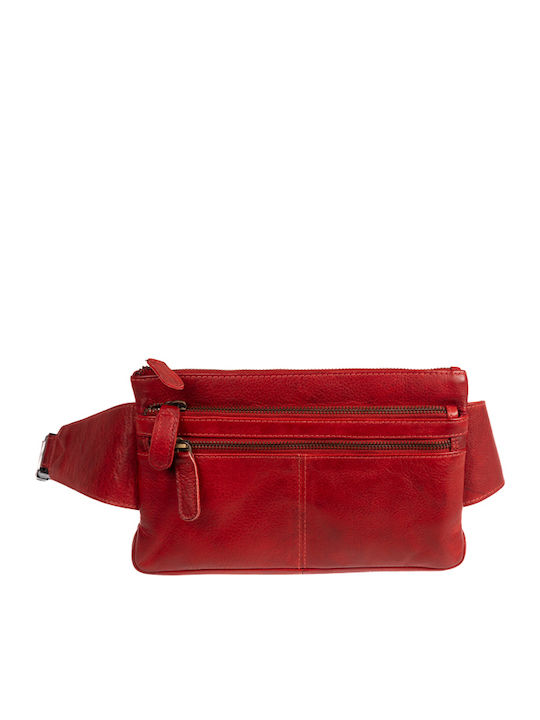 Fetiche Leather Leather Waist Bag Red