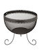 Hermia Obstschale Metallisch Schwarz 25.5x25.5x14cm