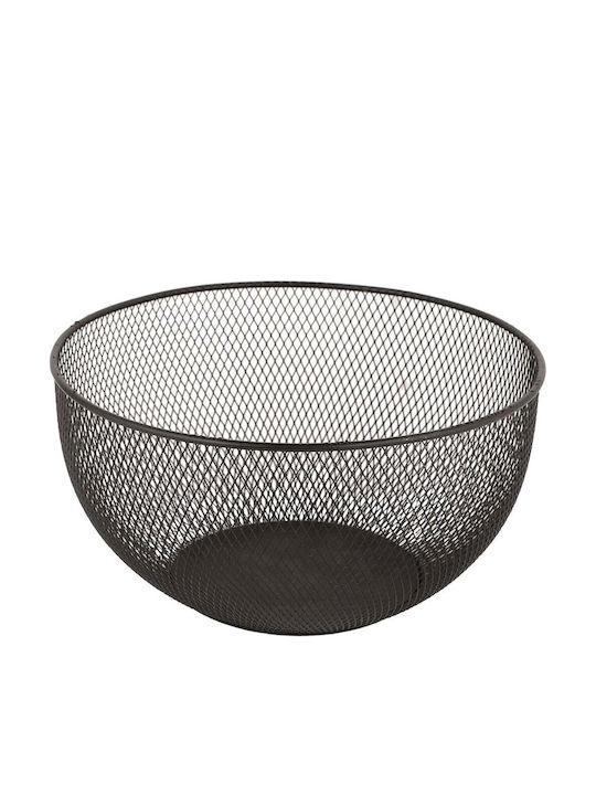 Hermia Obstschale Metallisch Schwarz 25.5x25.5x14cm