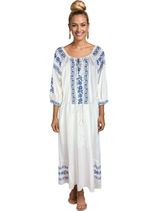 Rochii De Vară Pentru Femei Maxi Rochie Albă Albastră