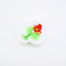 Fabric Hair Clips Orchid White