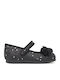 Kids Anatomic Leather Ballerinas with Hoop & Loop Closure Black