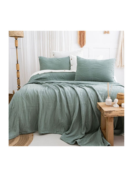 Şaheser Janna Module Cuvertură Extra-dublu Verde 240x260cm 3buc