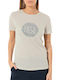 Women's Athletic Crop T-shirt Fast Drying Ecru