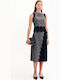 Set with Satin Skirt Gray