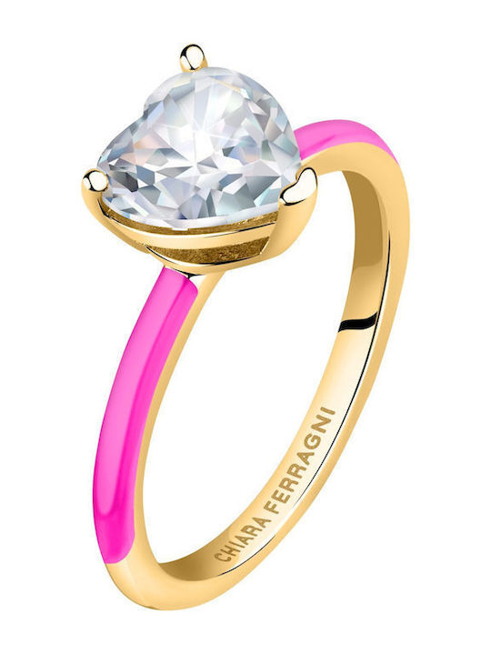 Chiara Ferragni Ring with Zircon Gold Plated