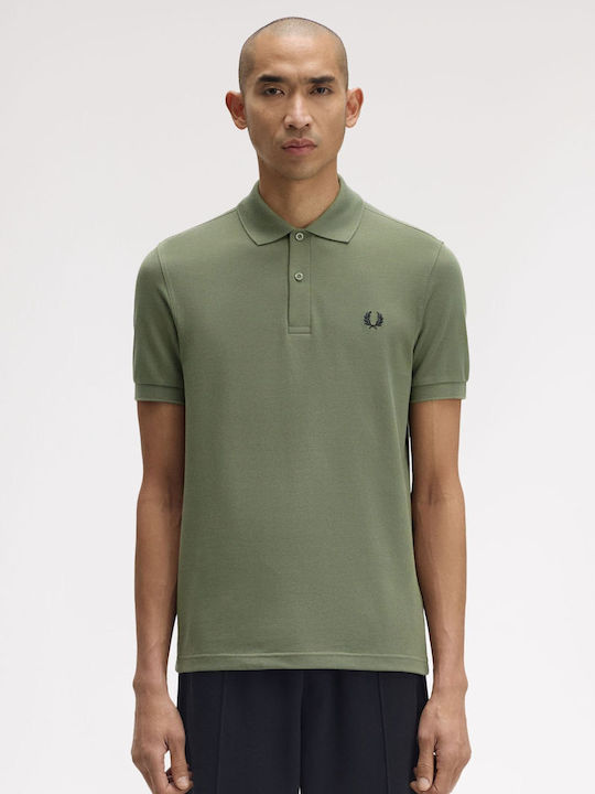 Fred Perry Fred Perry Herrenbluse Kurzarm Grün