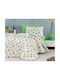 MayHome Set Kids Duvet Cover Semi-double with Pillowcase Green 180x240cm