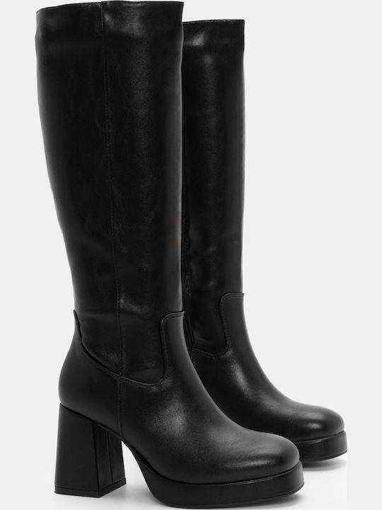 Luigi Leder Damenstiefel Schwarz