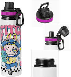 Koupakoupa Labubu Kids Water Bottle Made of Aluminium Labubu with Screw-on Non Spill Cap Multicolour 850ml Koupakoupa Labubu Kids Water Bottle Made of Aluminium Labubu with Screw-on Non Spill Cap Multicolour 850ml
