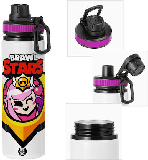 Koupakoupa Brawl Stars Melody Kids Water Bottle Made of Aluminium with Screw-on Non Spill Multicolour 850ml