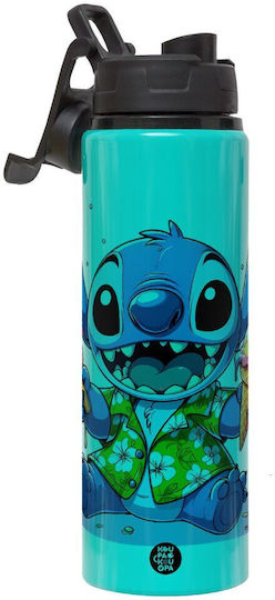 Koupakoupa Ice Cream Детски Бутилки За Вода Комплект Пагури От Алуминий Lilo & Stitch С Винтова Капачка Non Spill Тюркоазен 850мл
