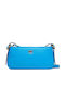 Half Moon Baguette Leder Damentasche Umhängetasche Blau