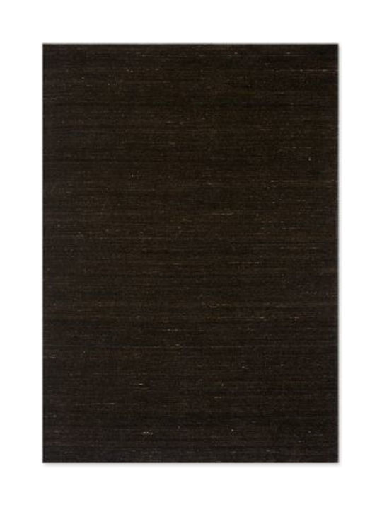 Tapicap Wool Sand Natural Brown-Black Χειροποίητο Χαλί Ορθογώνιο Μάλλινο Μπεζ 140x200cm